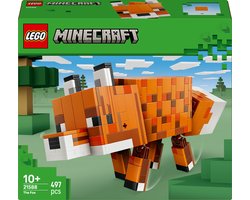 Product afbeelding van LEGO Minecraft De Vos Kinderkamer Decoratie en Dieren Speelgoed voor Kinderen - 21588