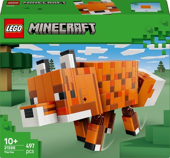 LEGO Minecraft Le Renard Décoration de chambre d'enfant et Jouets Animaux pour Enfants - 21588