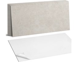 Coloray Plaktegels - Natuursteen textuur Wandtegel Zelfklevend - 60 cm x 30 cm - Romig Plaktegels - 6 stuks - Rechthoek PVC Tegels - Plaktegels Keuken - Zelfklevende Vloertegels Badkamer - Vinyltegels Vloer Zelfklevend - Zelfklevende Wandtegels