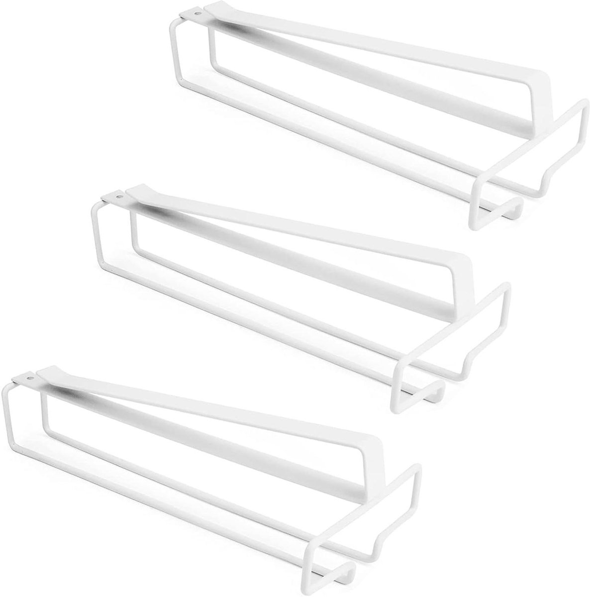 CSGoods - Hangende wijnglashouders (3 stuks) voor huisbar, keuken en restaurant - Glazenhouder van metaal zonder boren