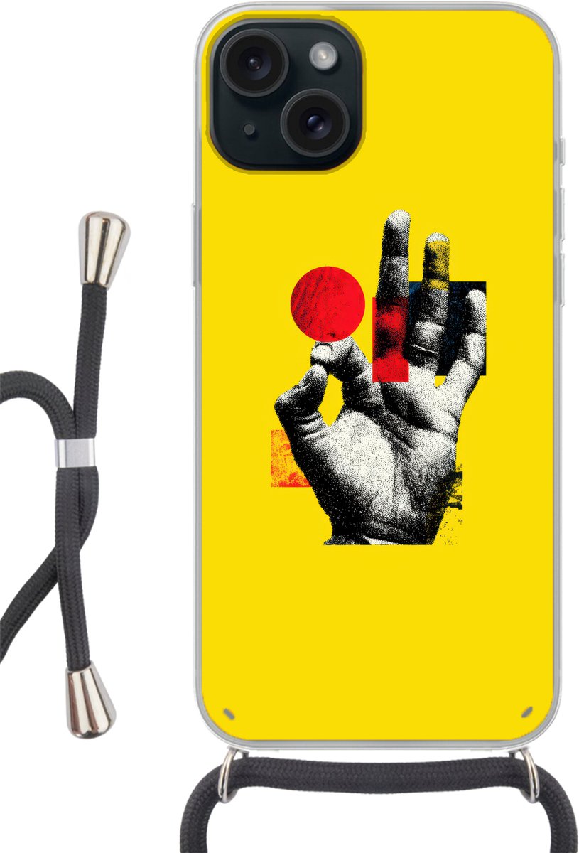 Hand - Rode cirkel - Geel
