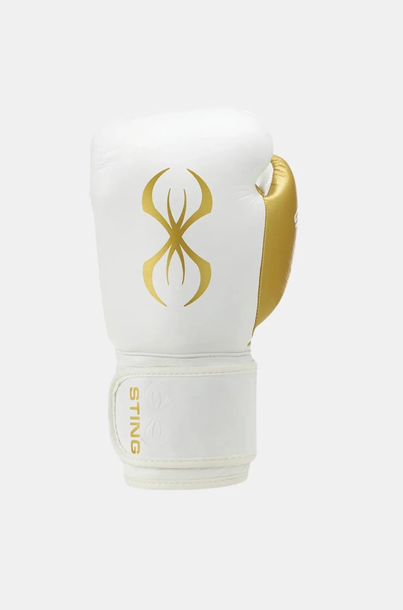STING Bokshandschoen EVOLUTION | klittenband | Wit / Goud (Maat: 14OZ)
