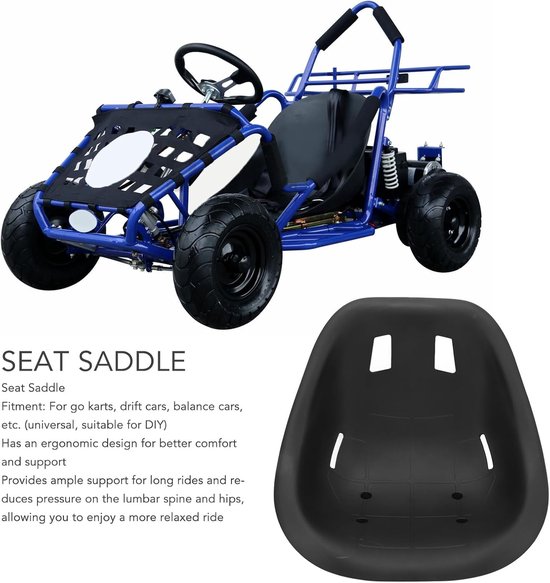 Zadel voor Drift Trike Racing - Go Kart Large Size - Racing Go Kart Man Sprint Track - Zitkit - Moto Racing Kit - Karting Zit - Drift Auto Stoel Rugleuning van Merkloos — afbeelding 5