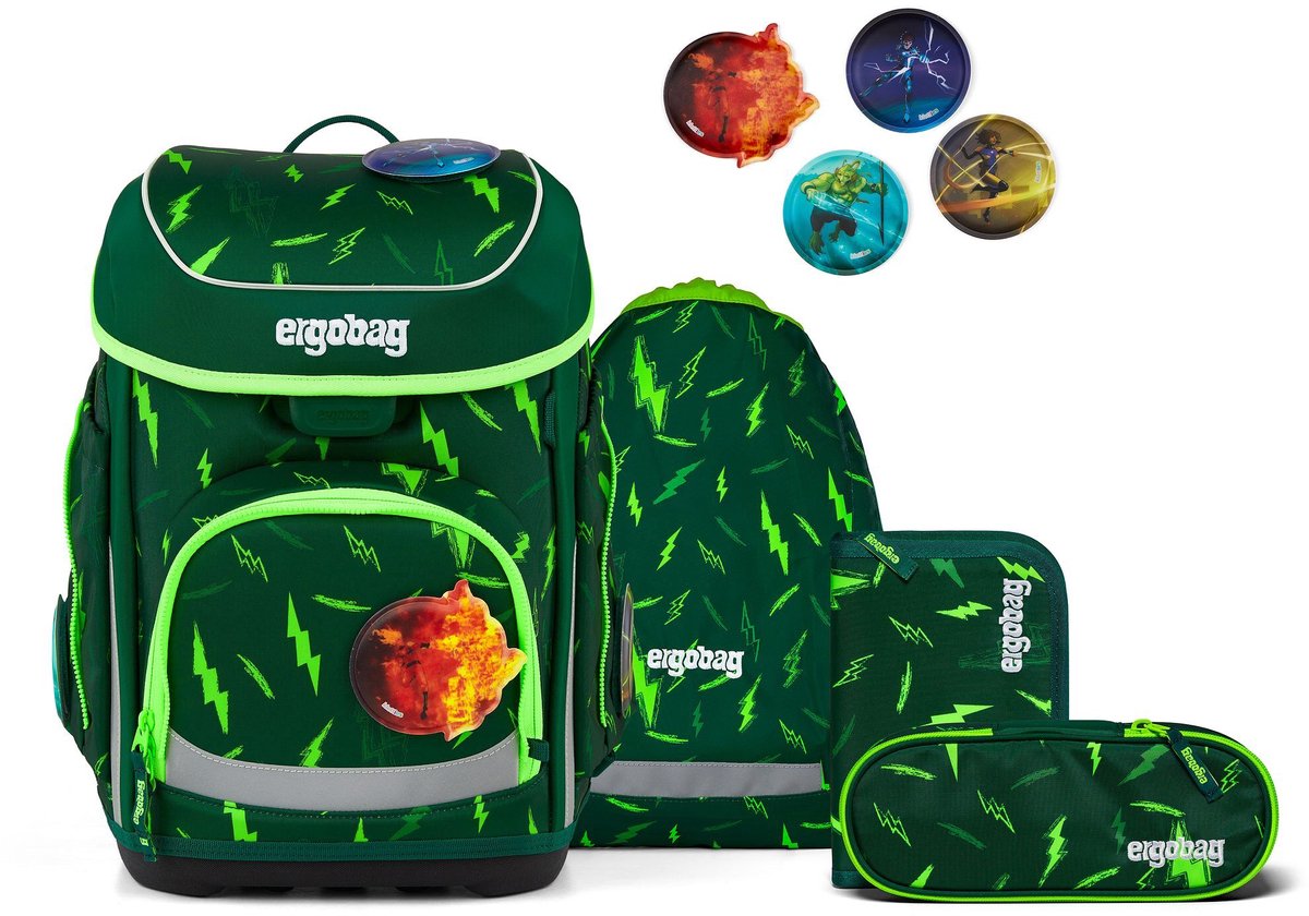 ergobag schooltas Cubo Set 5-delig Bärtastisch donkergroen