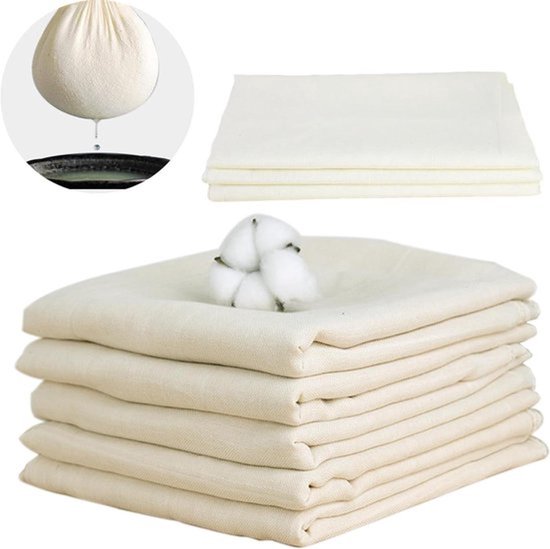 Foto: Mesh filter strainer cheesecloth 50 x 50 cm for cheese making ghee yogurt jelly tofu food filtration steaming foods pack of 8 