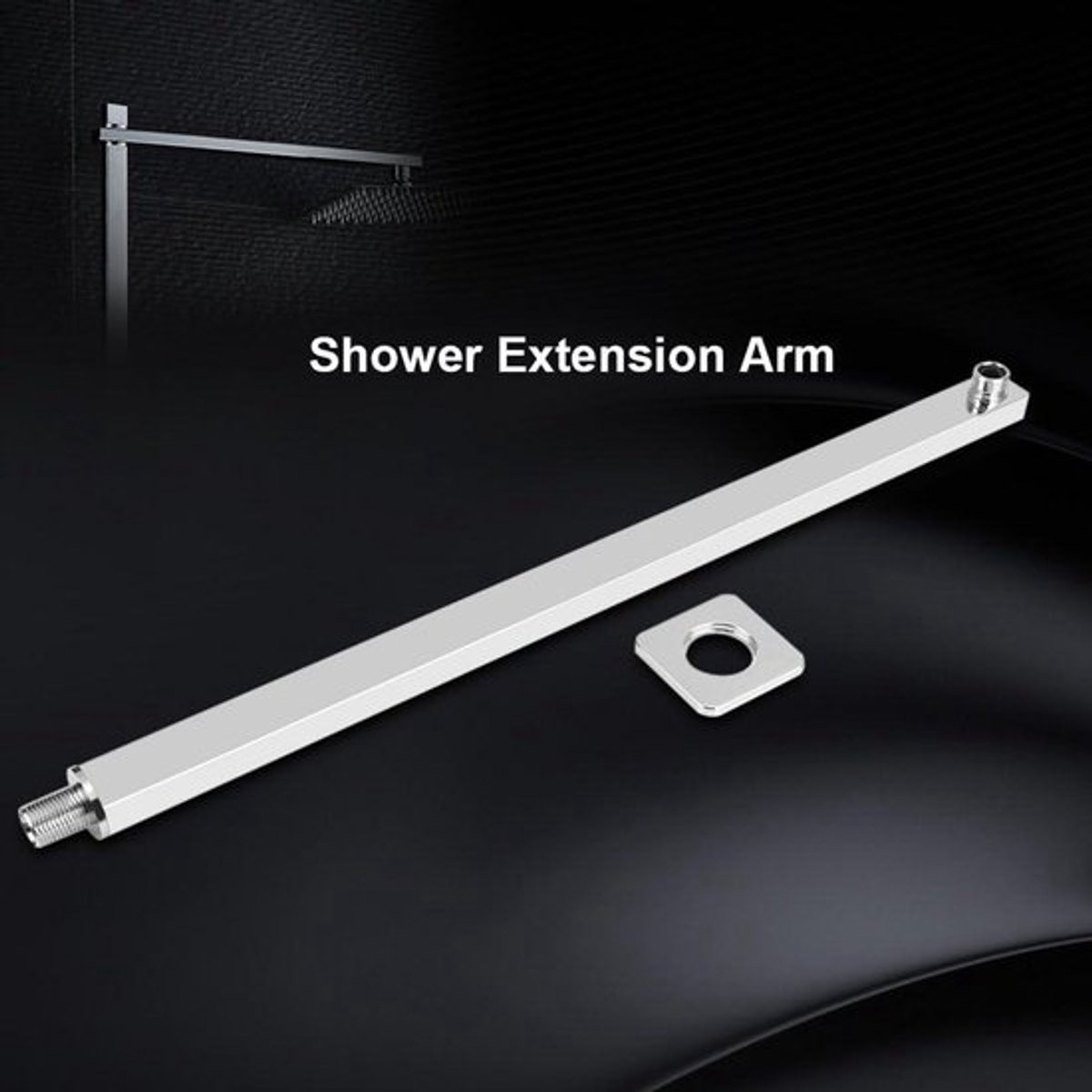 Shower Arm 60cm Stainless Steel Construction Wall Mounted Shower Extension Arm Bathroom Fixing