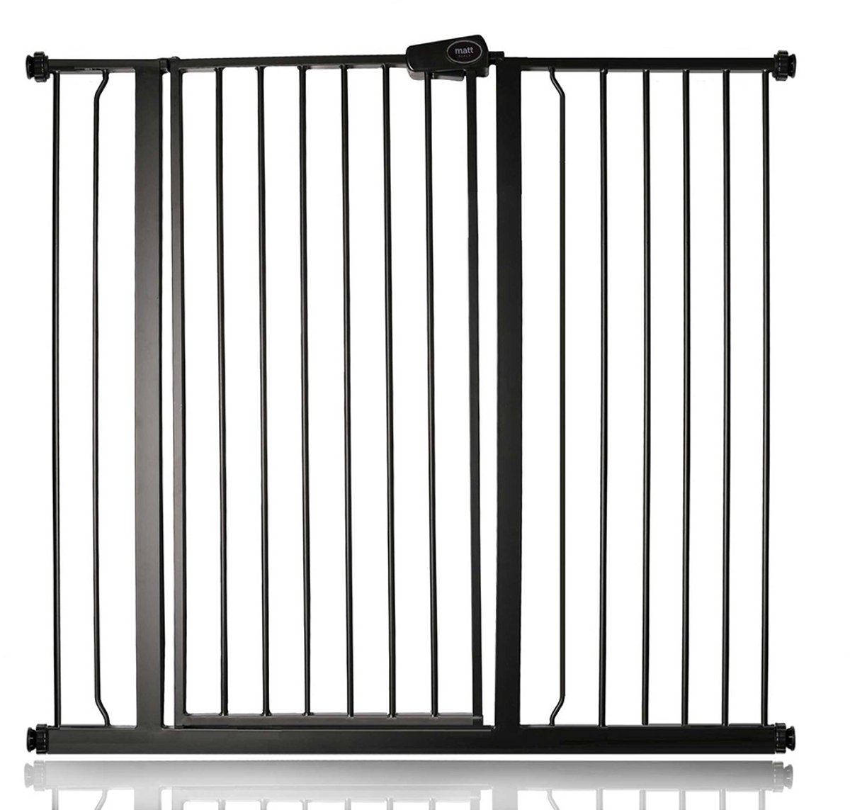 Bettacare Petgate, 113,8cm - 121,4cm, Mat Zwart, Hoog 104cm