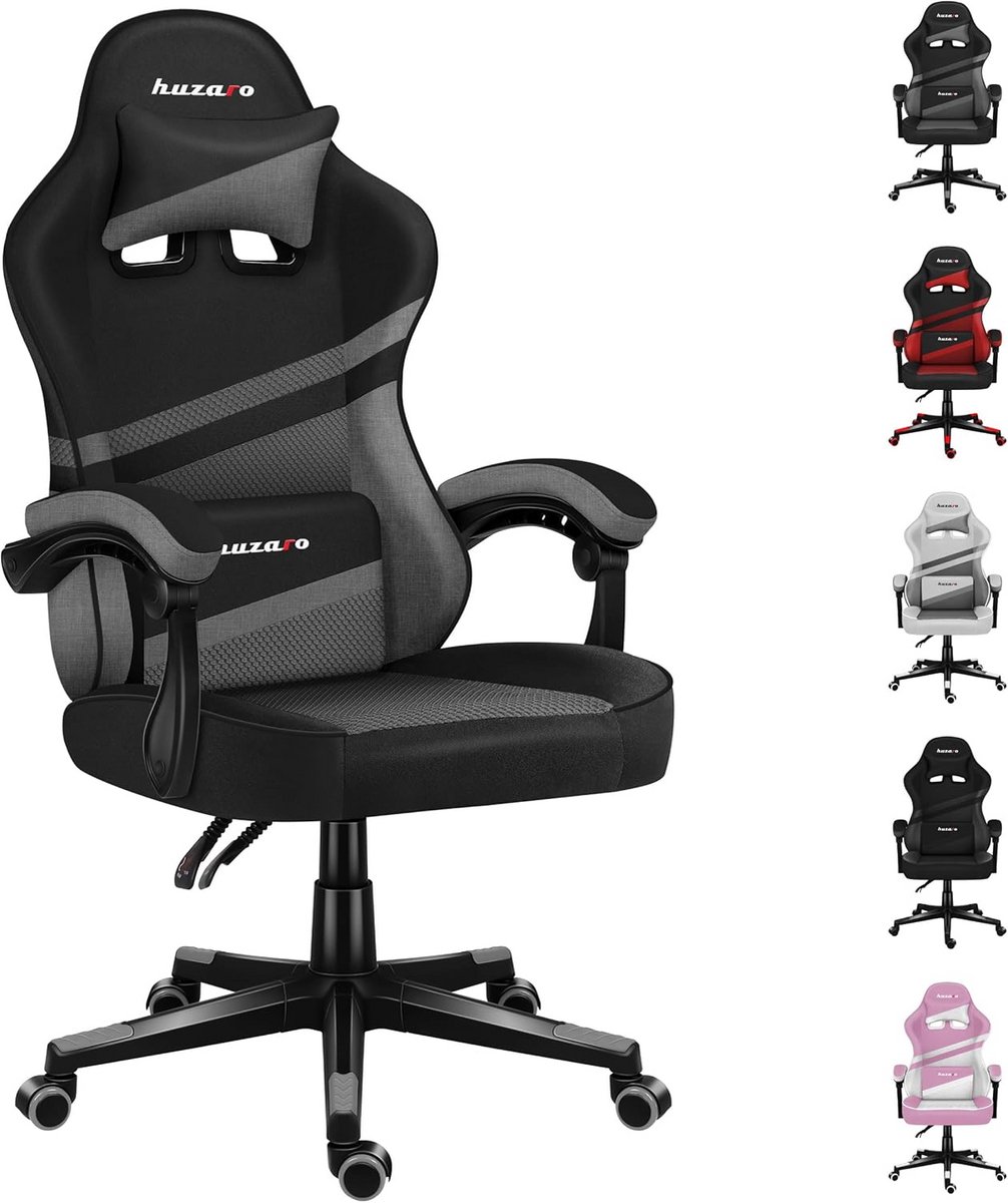 Ergonomische Gaming Stoel Wit Gaas Ademend Comfortabel