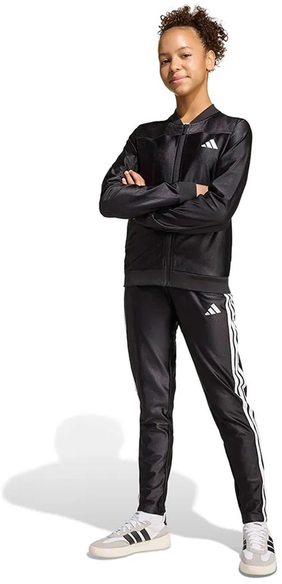 Adidas Seasonals Glam Trainingspak 11-12 Years Meisje Zilver