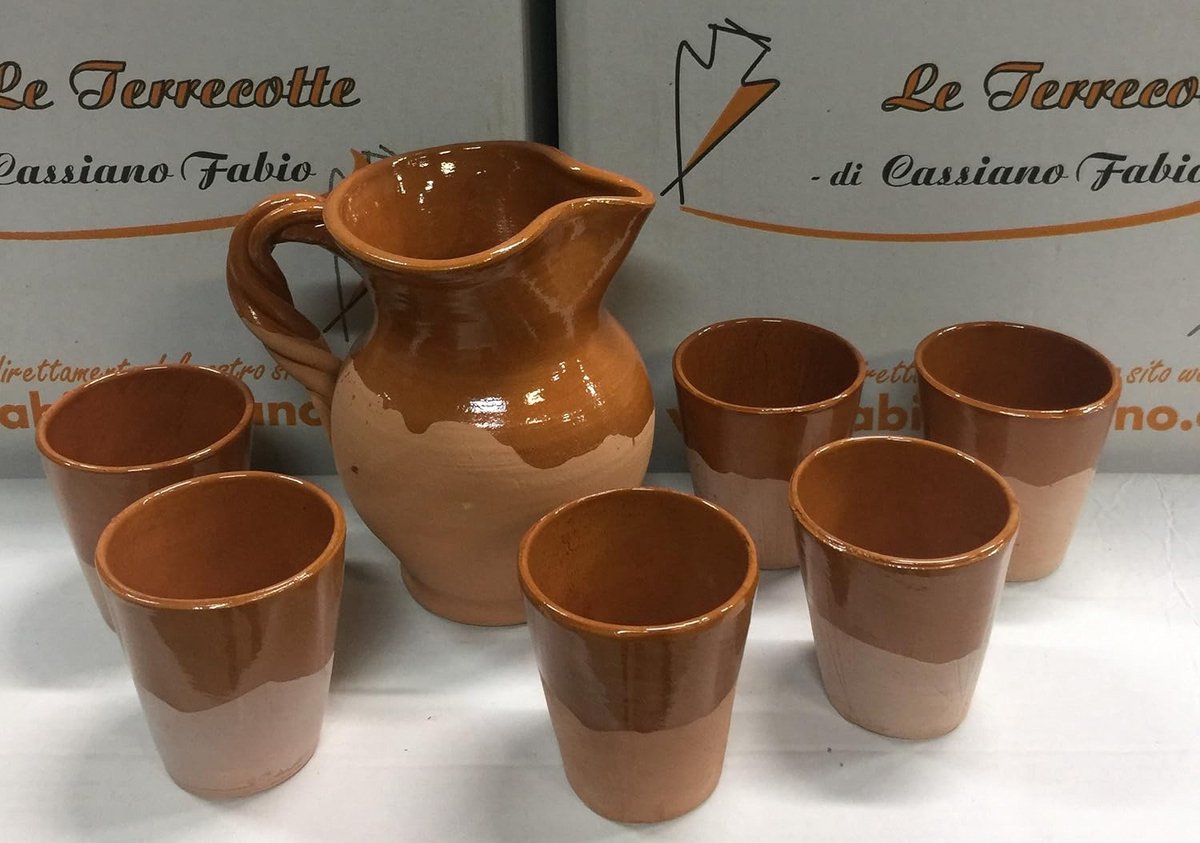 Set van 7 Stuks Kruiken met 6 Glazen - Perfect voor Drankjes en Serveren