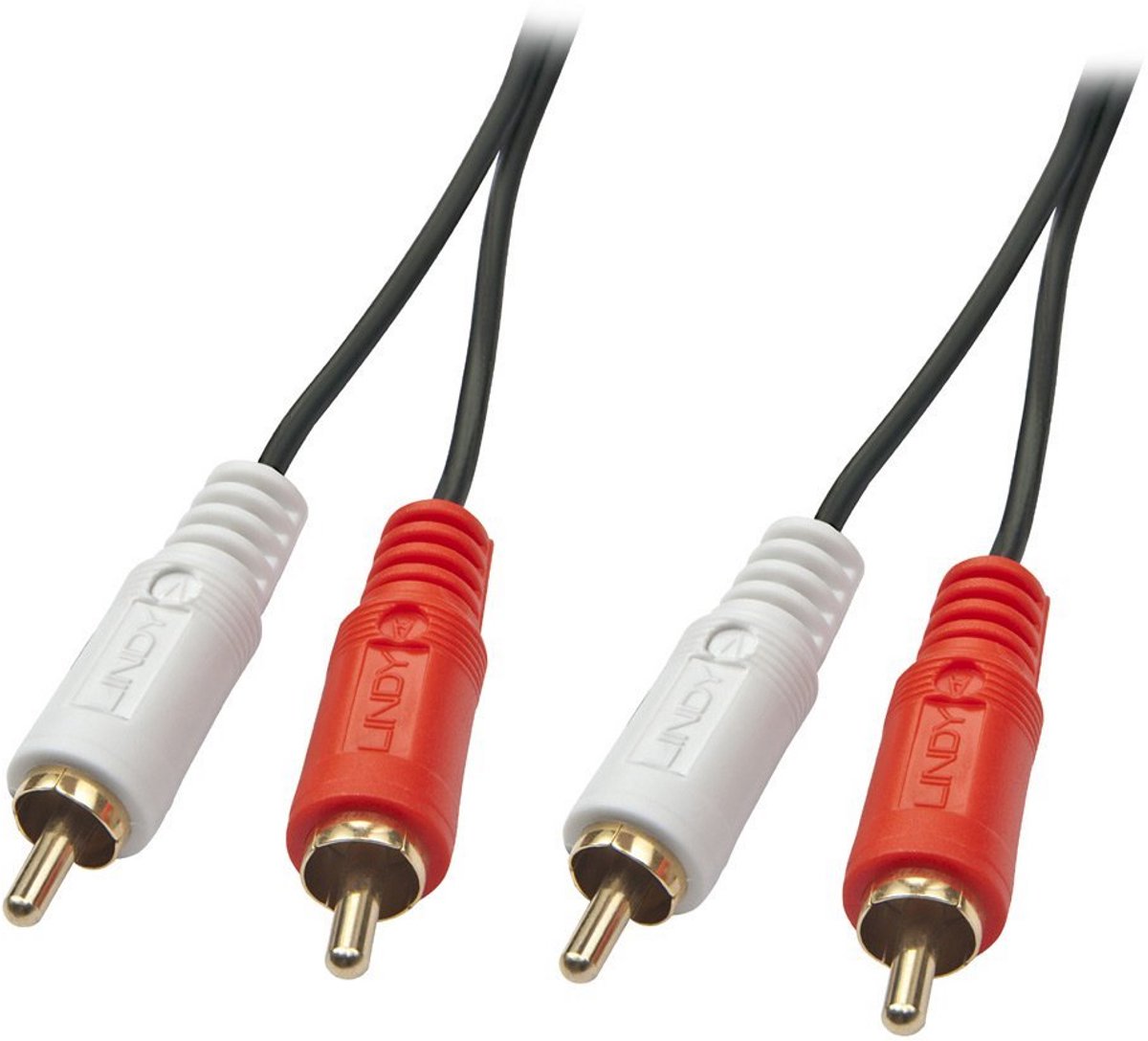 Dubbele RCA Tulp Kabel 3 Meter Zwart - Voor Audio Verbindingen