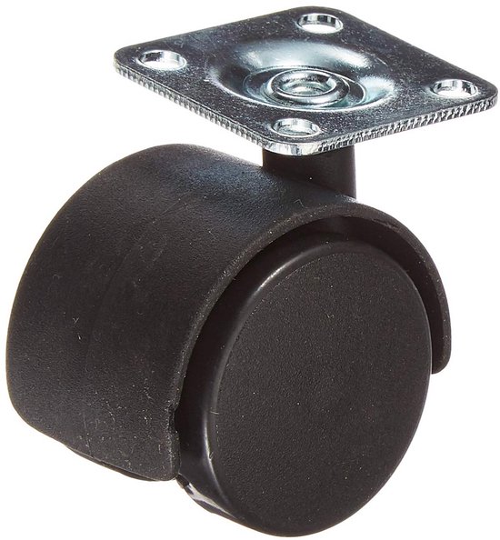 Amig Set Met 4 Meubelremwielen, Diameter 100 Mm, Draaibare Wielen Zonder Montageplaat Maximale Belasting 110 Kg Voor Het Verplaatsen Van Zware Meubels Rollagers Kunststof Kern Grijs Rubber 2116587726