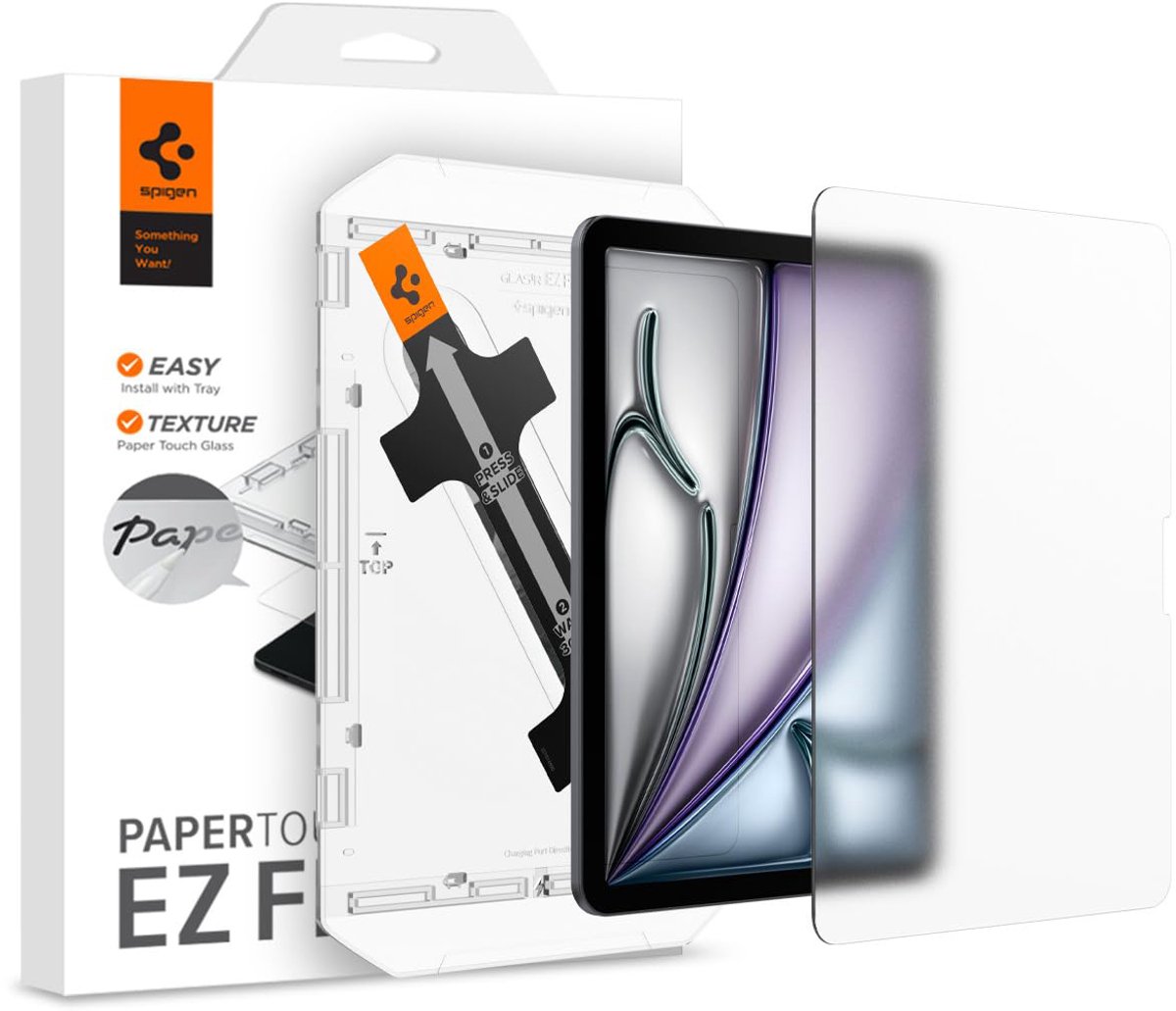 Spigen Paper Touch Geschikt voor Apple iPad Air 13 (2024) met Montageframe