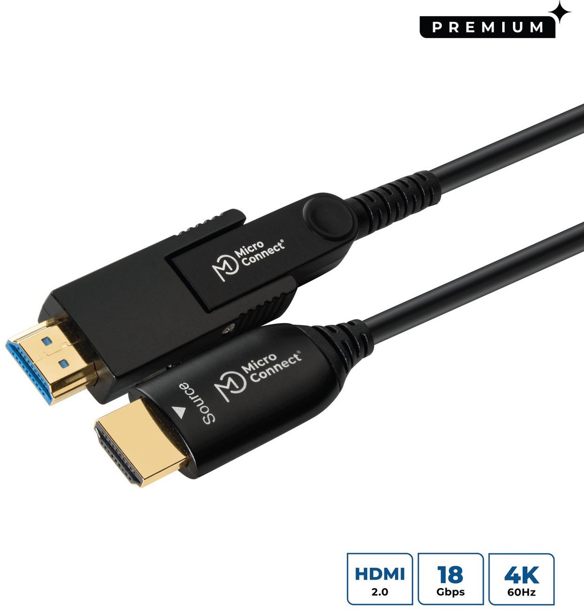 Microconnect HDM191915V2.0DOP HDMI kabel 15 m HDMI Type A (Standaard) Zwart