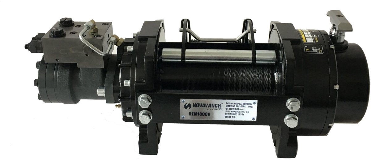 NovaWinch treklier HEN 10.000 4500Kg Hydraulische lier + handbediende vrijloop. PTO lier.