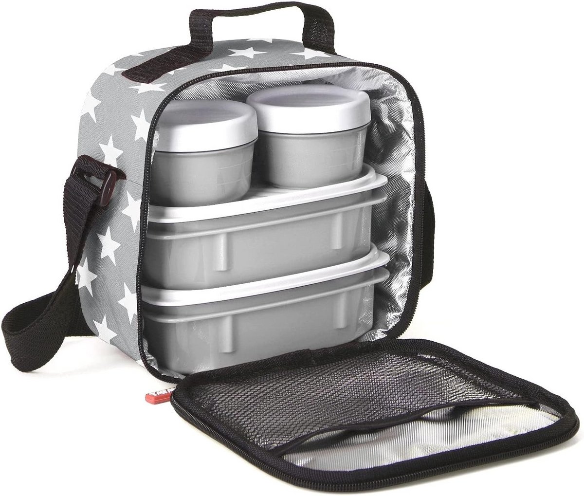 Casual Kühltasche met Food Containers voor Gezond Eten On-the-Go - 3L Capaciteit, BPA Vrij, Zwart