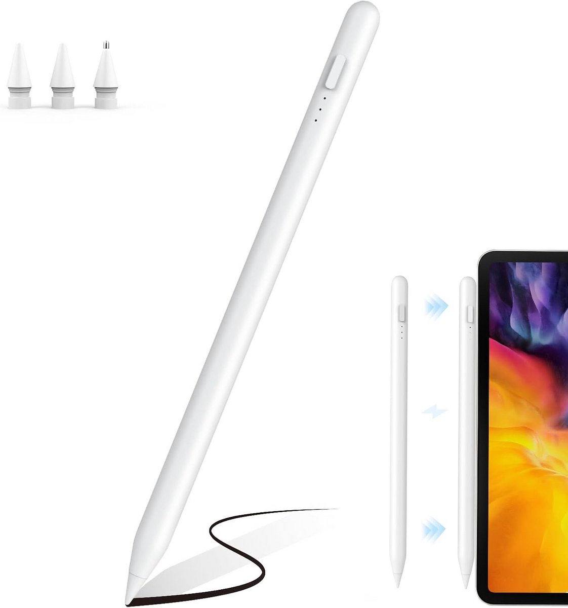 Draadloze Oplaadbare Stylus Pen voor iPad met Palm Rejection en Druksensitiviteit