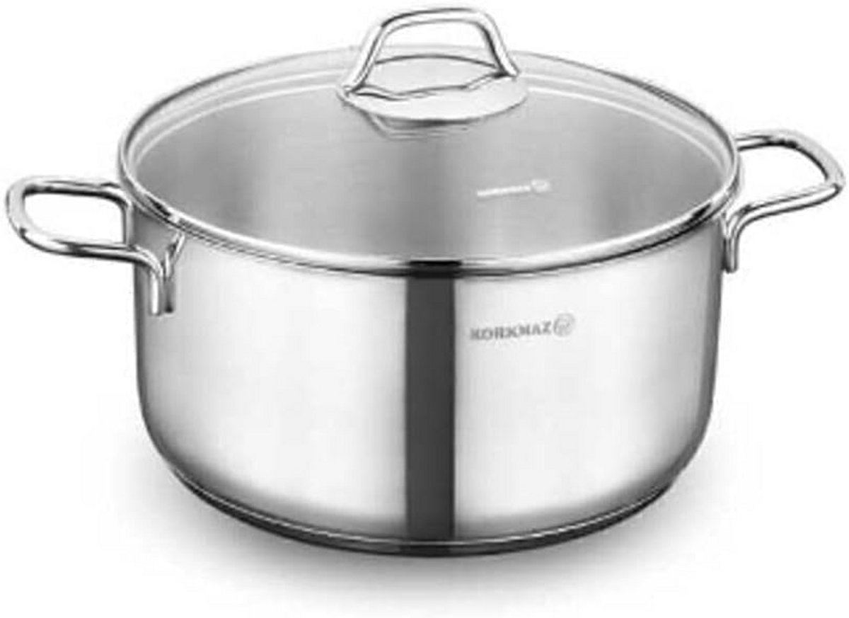 Kleine Roestvrijstalen Kookpan met Deksel Ø14 cm - 1 Liter Inhoud
