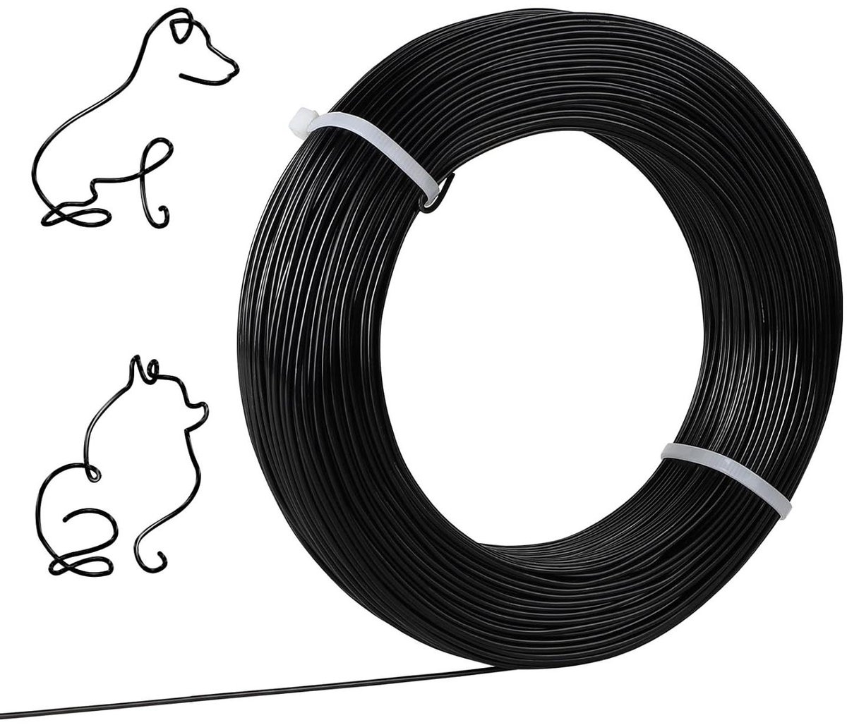Ronte - Aluminium knutseldraad 1,5 mm - 100 meter lengte - voor modellering en sieraden - sculpturen - zwart metaaldraad