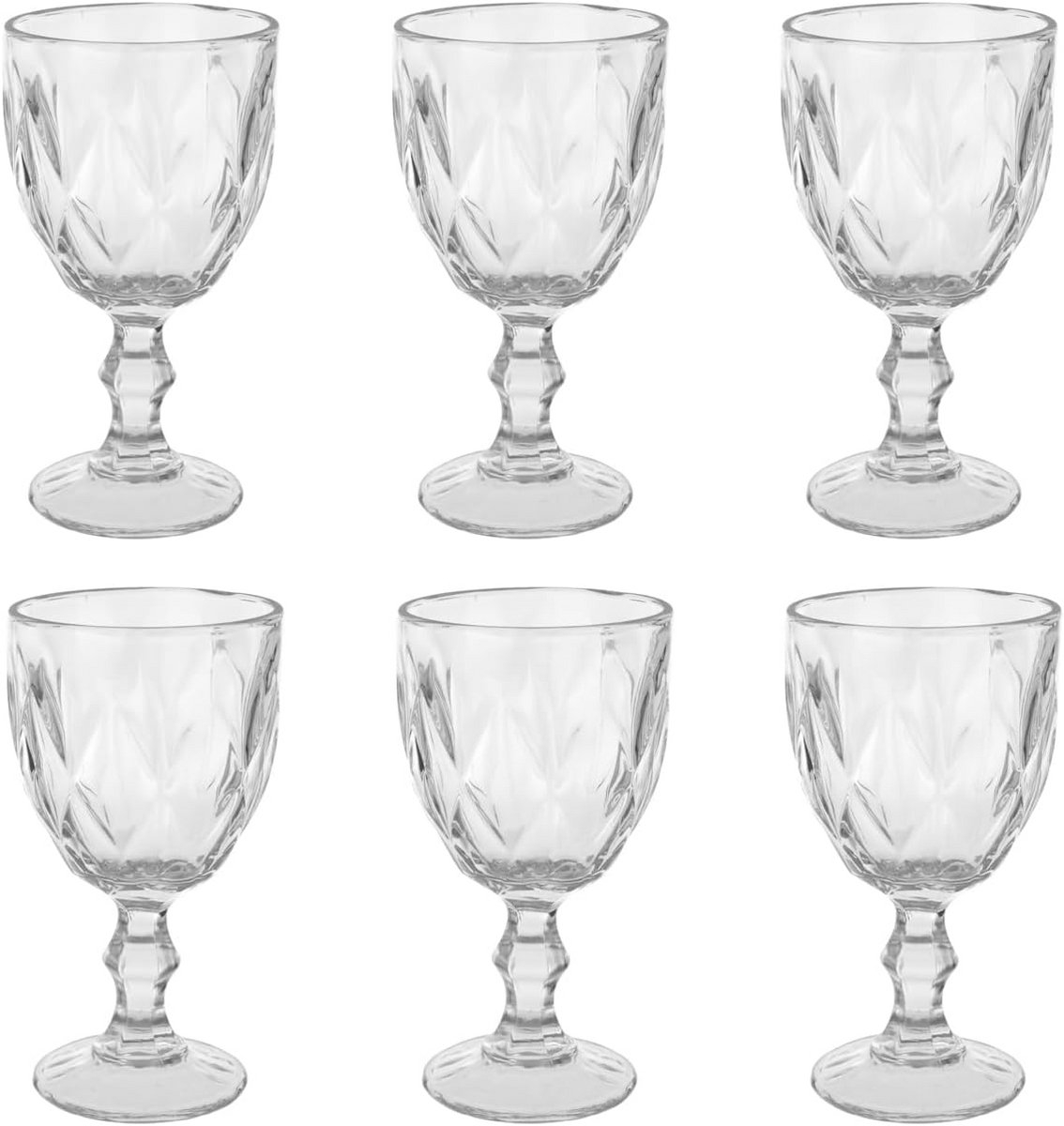 Set van 6 Transparante Waterglazen 300 ml