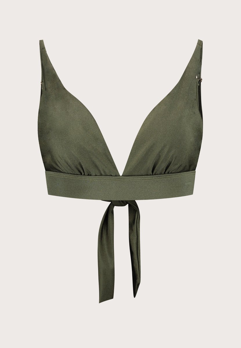 Triangle Bikinitopje Dames – Groen – Triangel Bikini Top – Verstelbare Bandjes – Comfortabele Pasvorm – L