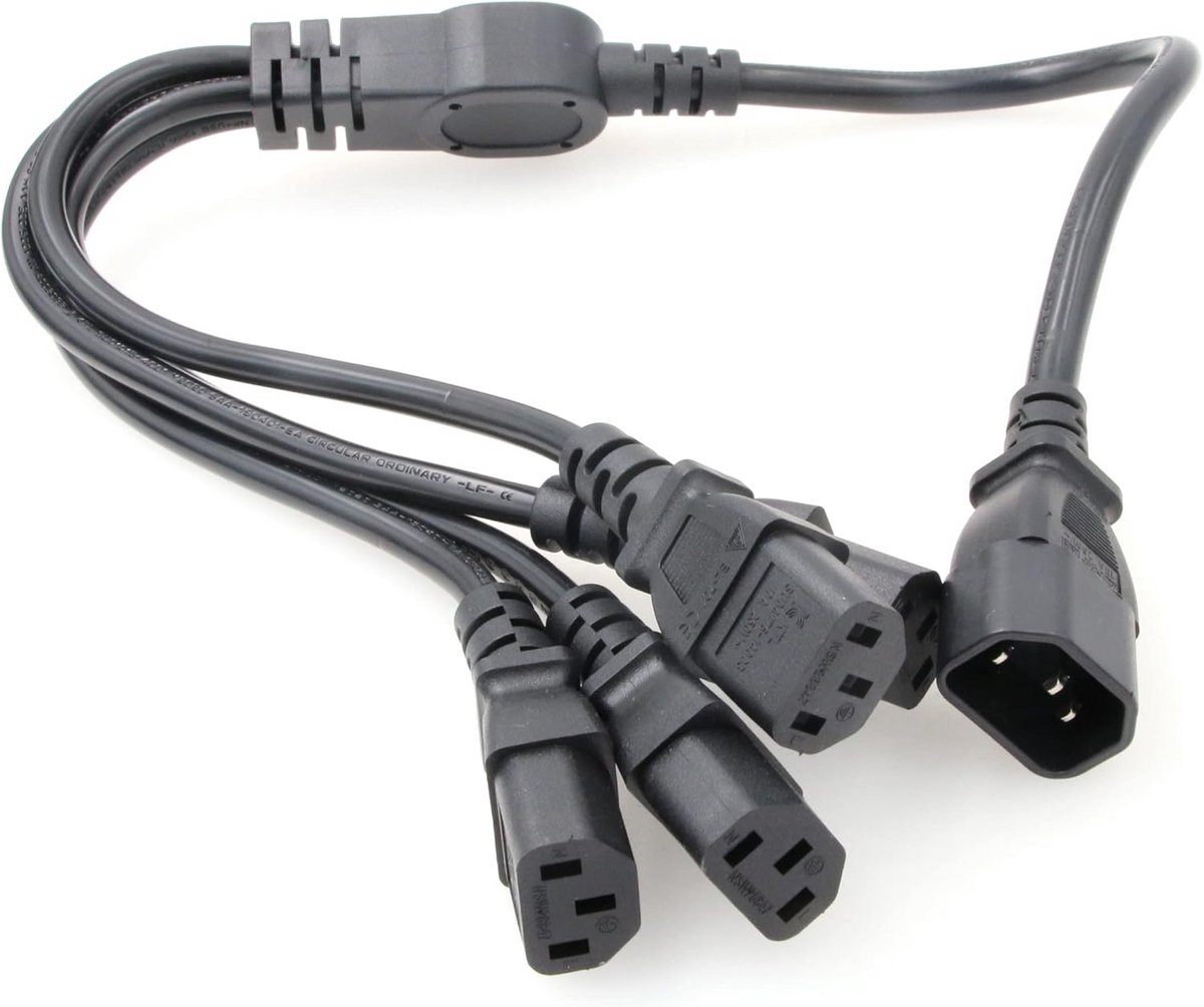 Voedingskabel Splitter C14 Stekker naar 4x C13 Aansluiting - 60 cm