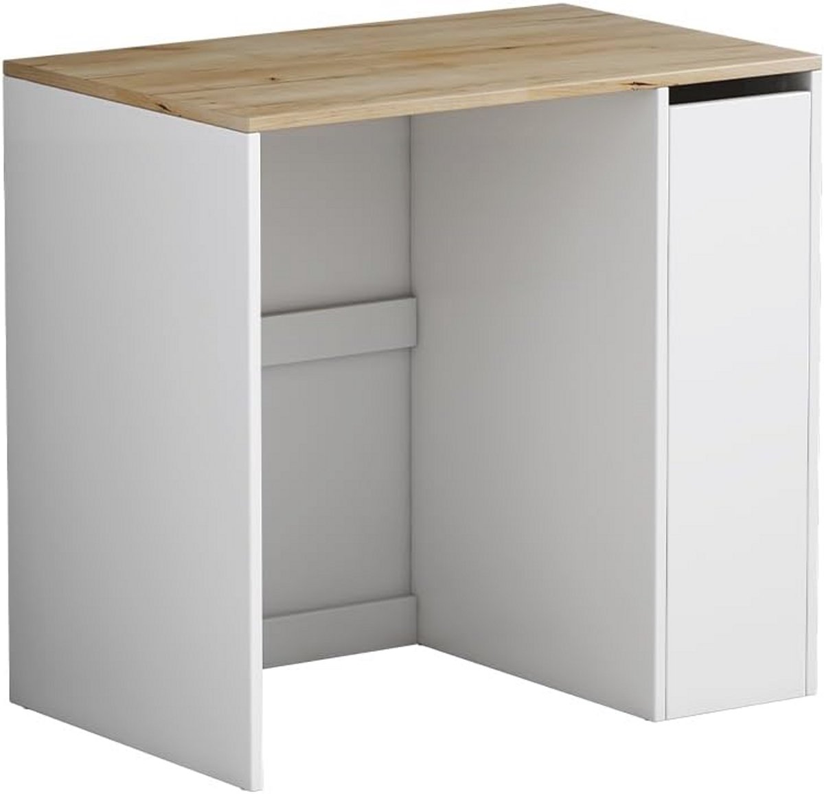 Wasmachinekast 93,5 x 60 cm - Modern Eiken Badkamermeubel met Opbergruimte
