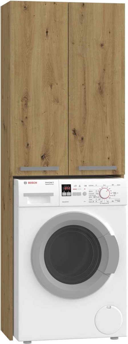 Wasmachine Kast met Plank voor Badkamer - Ruimtebesparende Oplossing voor Wasruimte
