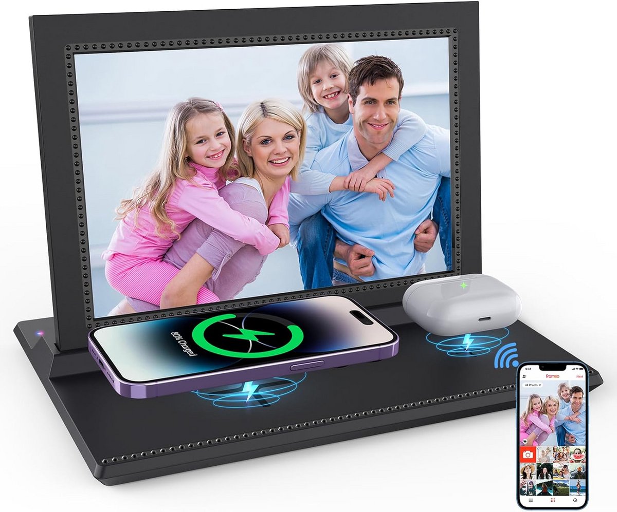 10,1 inch Digitale Wifi Fotolijst met Draadloos Oplaadstation (32GB)