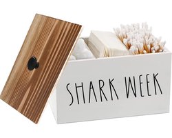 Tampon Houder voor Badkamer, Boerderij Badkamer Organizer, Rustiek Houten Badkamer Opbergbak met Deksel, Hout Beweegbare Partitie Vrouwelijke Product Organizer met Deksel, Badkamer Accessoires Decor