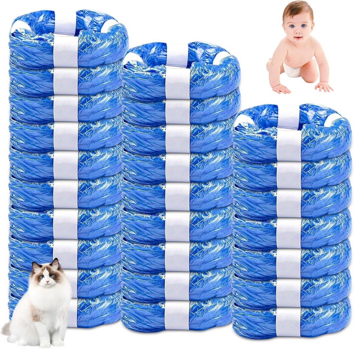 Navulcassettes voor luieremmers – 26 stuks navulfolie (4,5 m)