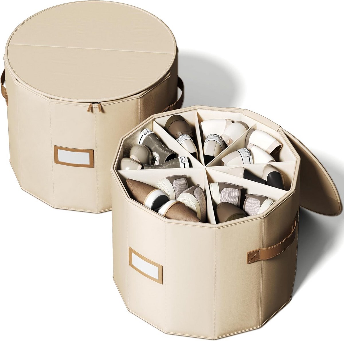 Cilindrische Schoenorganizer voor Kast - Verstelbare & Opvouwbare Opslagdoos (2 Stuks)