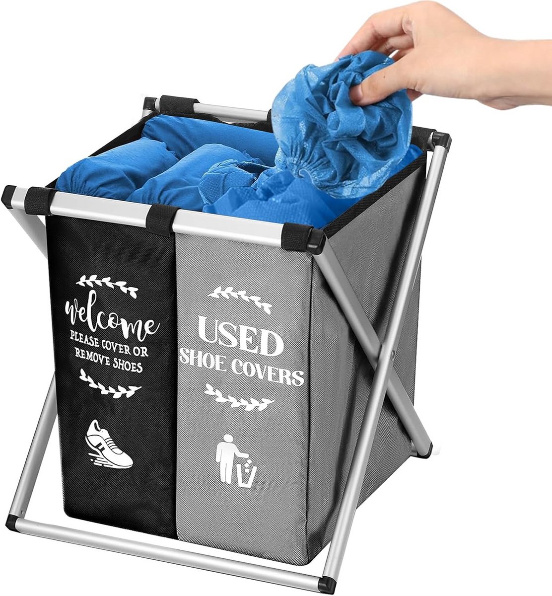 Inklapbare Schoenenhoes Dispenser met Plaatjes - Ideaal voor Bezoek en Flexibele Opslag