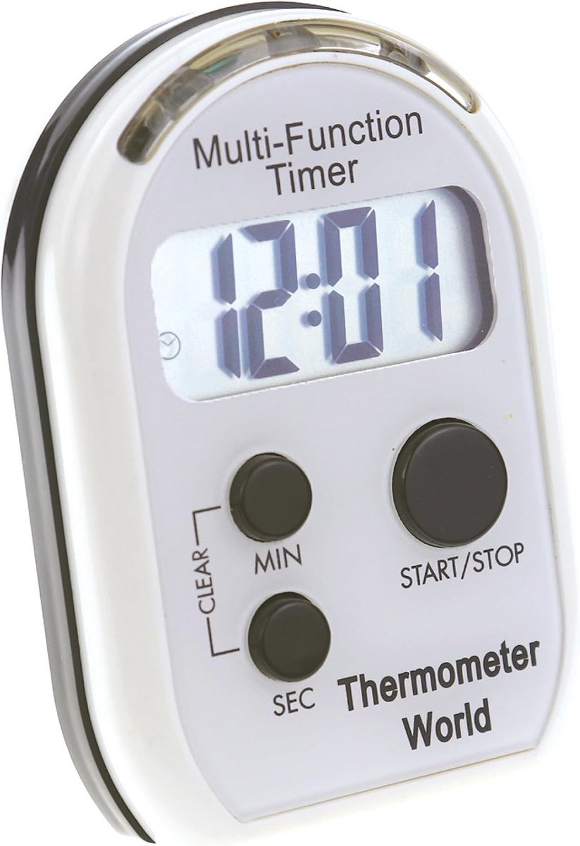 Multifunctionele timer met tril- en visueel alarm voor slechthorenden
