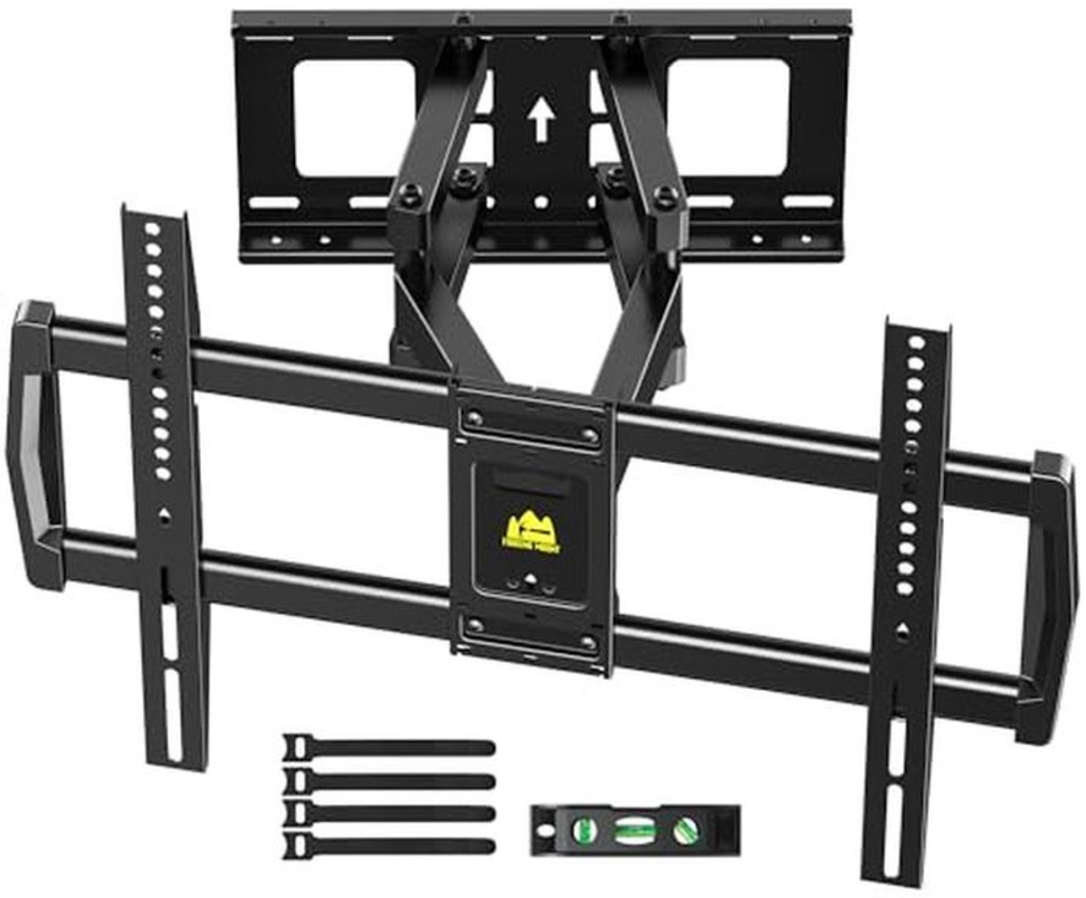 TV-muurbeugel voor 37-75 inch platte en gebogen TV's - Volledig bewegend met dubbele scharnierende armen