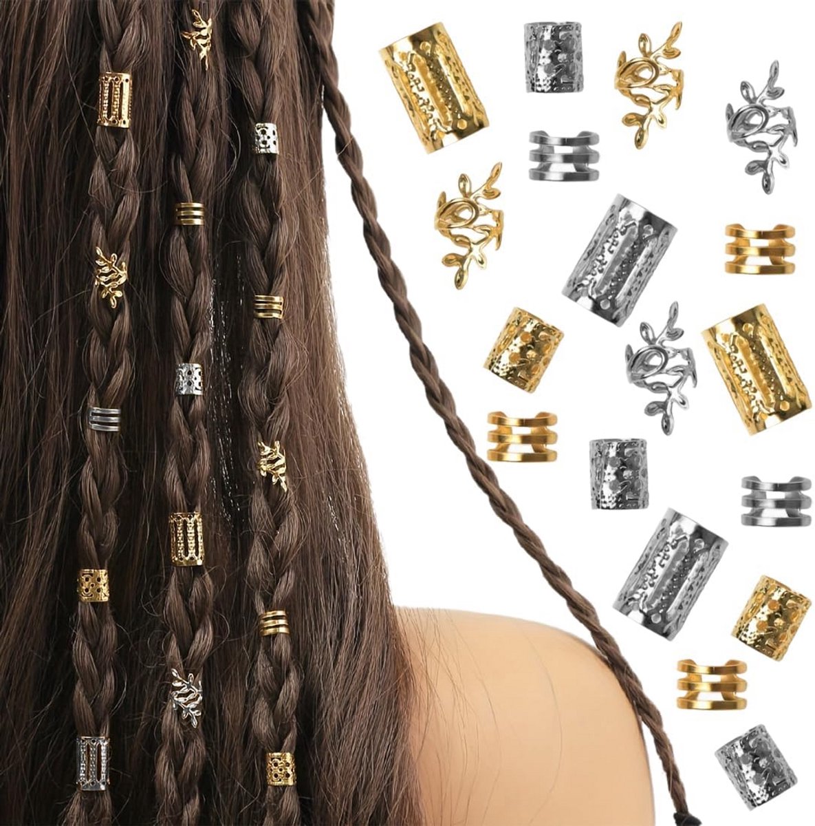 80 Stuks Haarclips voor Vlechten en Dreadlocks - Haaraccessoires voor Meisjes en Vrouwen