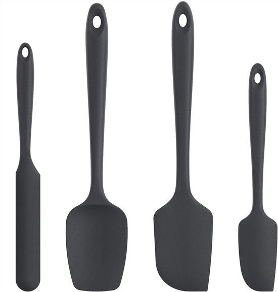 Vitdipy - Ensemble de spatules en silicone – 4 pièces - Spatules de cuisine résistantes à la chaleur jusqu'à 300 °C – Sans BPA - Non-adhésif - pour Casseroles, Moules et Sauce