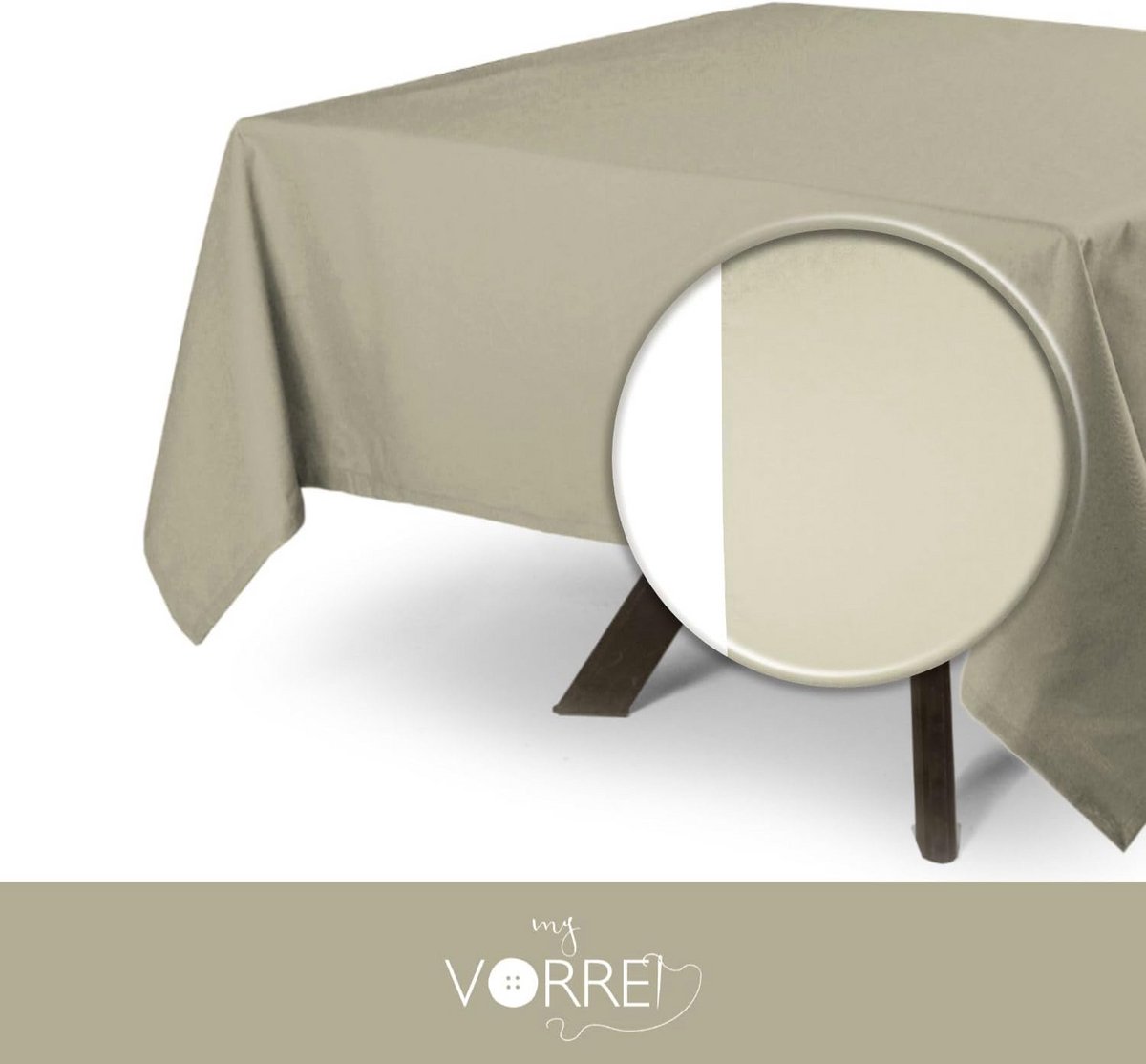 Vierkant tafelkleed 85 x 85 cm van katoen in 22 kleuren voor restaurants en terrassen
