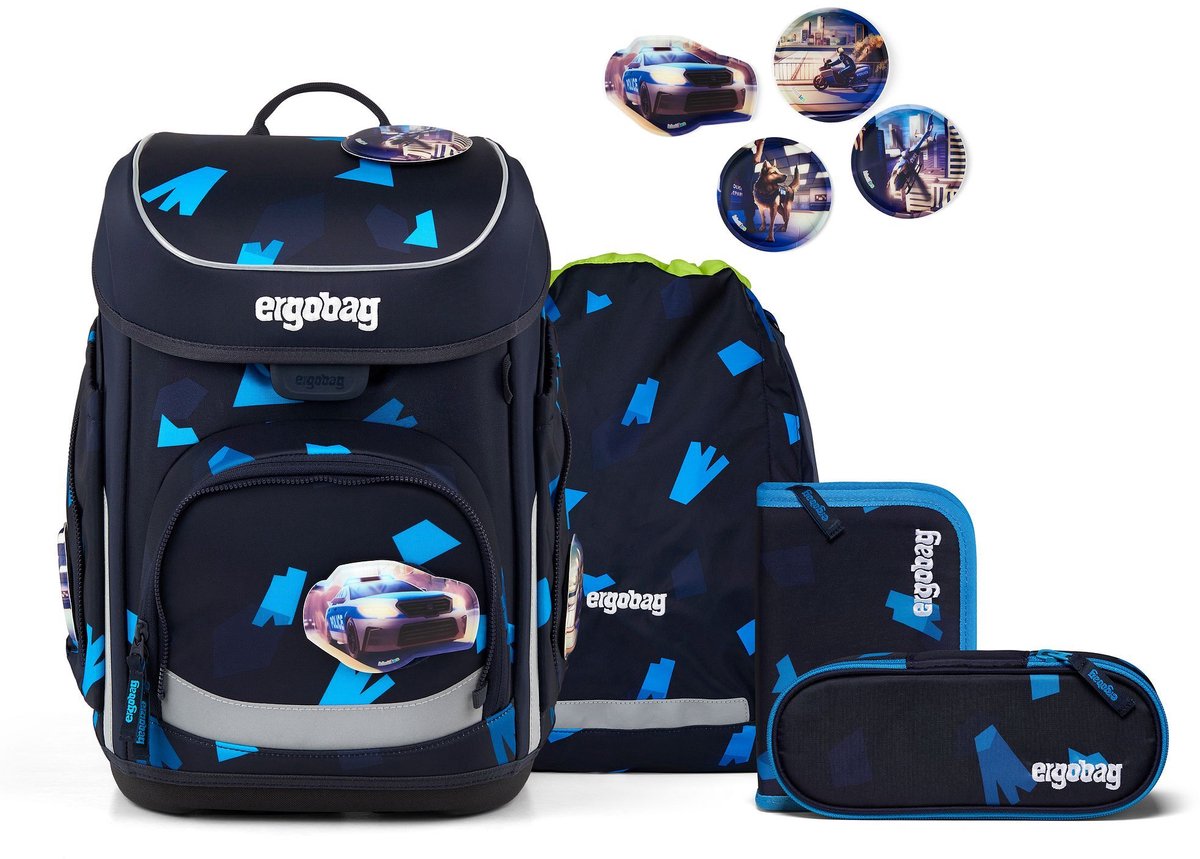 ergobag schooltas Cubo Set 5-delig VerfolgBärjagd donkerblauw
