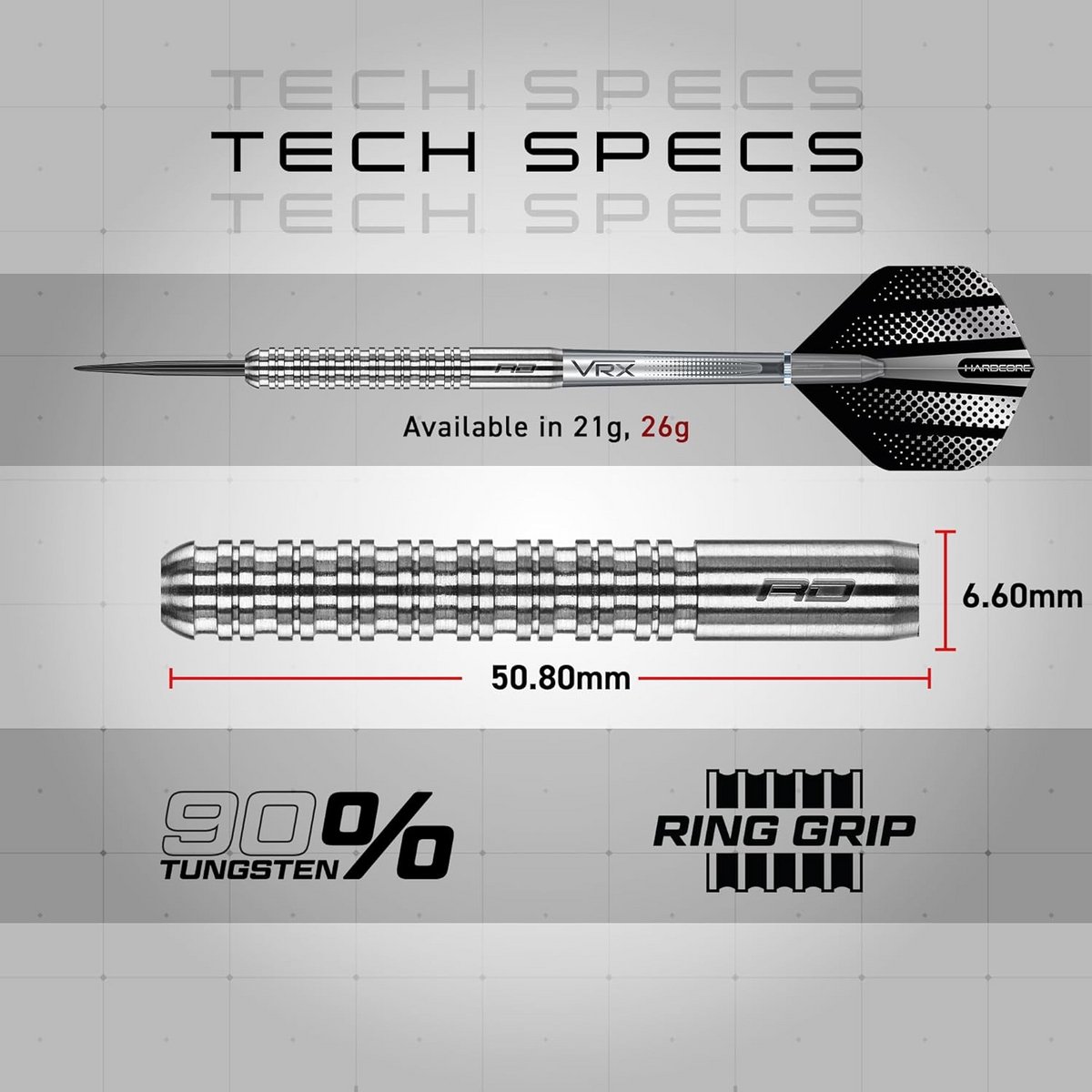 Professionele Tungsten Dartpijlen Set 21g t/m 26g met Flights en Shafts