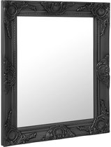 Wandspiegel | Muurspiegel barok stijl 50x60 cm zwart