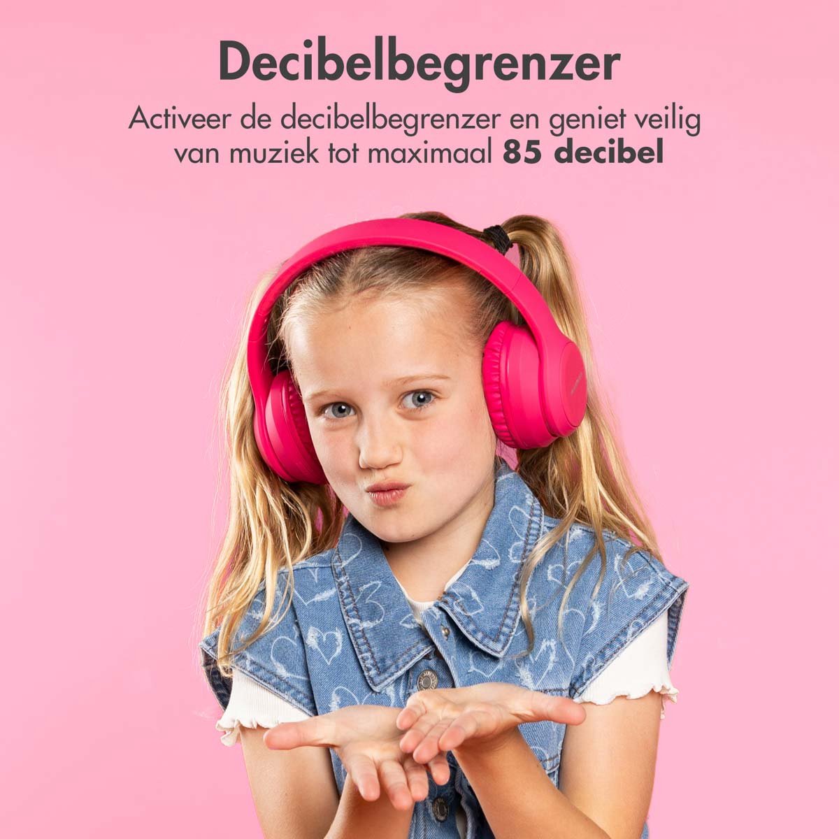 imoshion Kinder Koptelefoon Draadloos met LED Roze - afbeelding 3