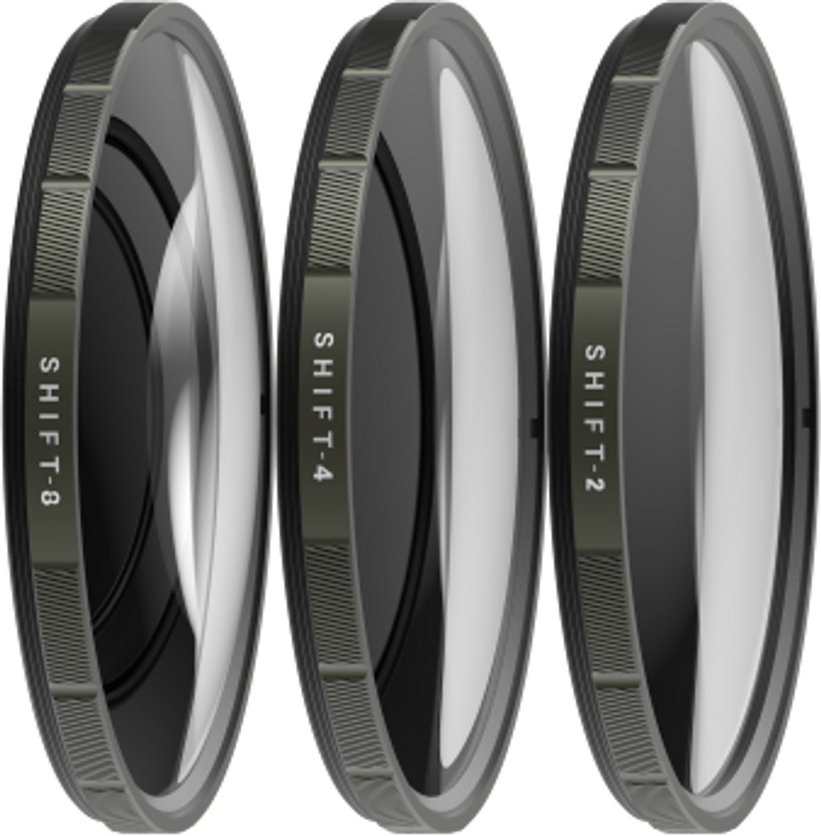 PolarPro - SHIFT Diopter - Camera Filterset - 86Cmm - Shortstache Edition - +2, +4, +8 Diopters