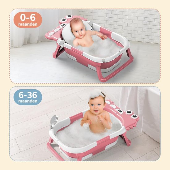 Baby Badje met Standaard - Inklapbaar Baby Bad - Zitbad Kinderen van Merkloos — afbeelding 4