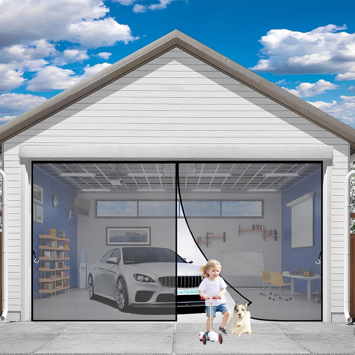 Zelfklevend Vliegenhor Raam en Deur 170x235 cm - Hordeur Horraam Insectenwerend zonder Bor