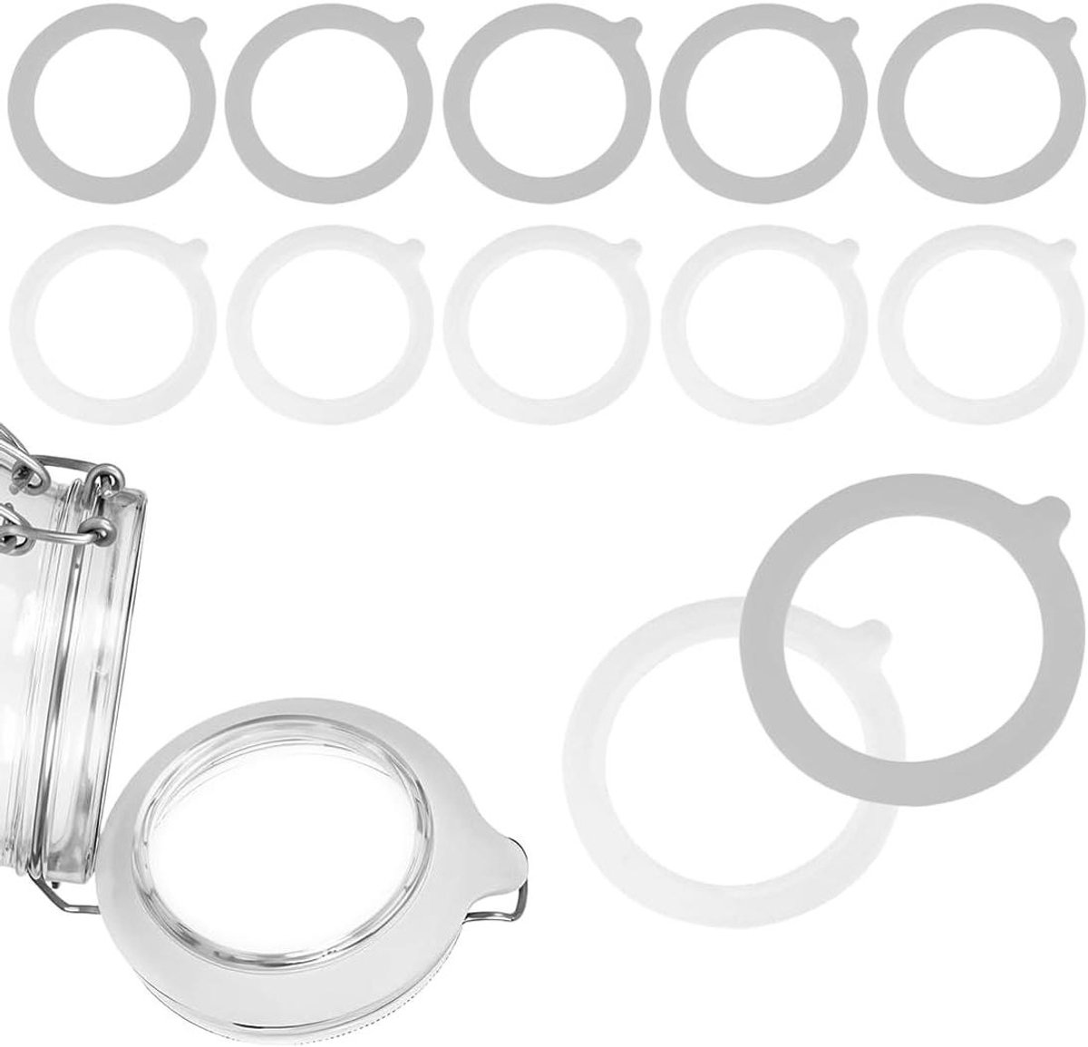 VVGoods - Silicone afdichtingen voor weckglazen, 12 stuks, zachte vervanging