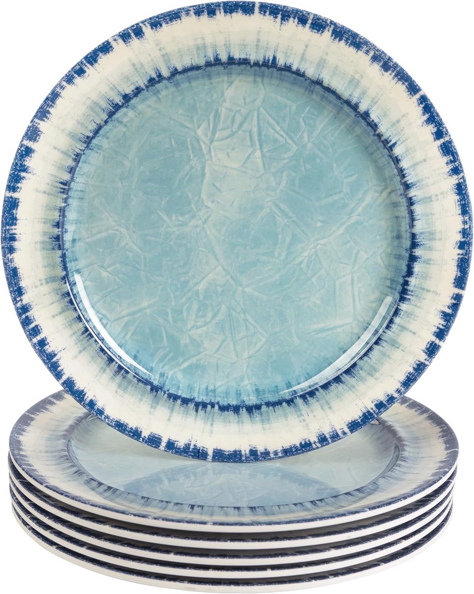 Set van 6 Melamine Dessertborden - 8,5 inch Vaatwasmachinebestendig en Lichtgewicht