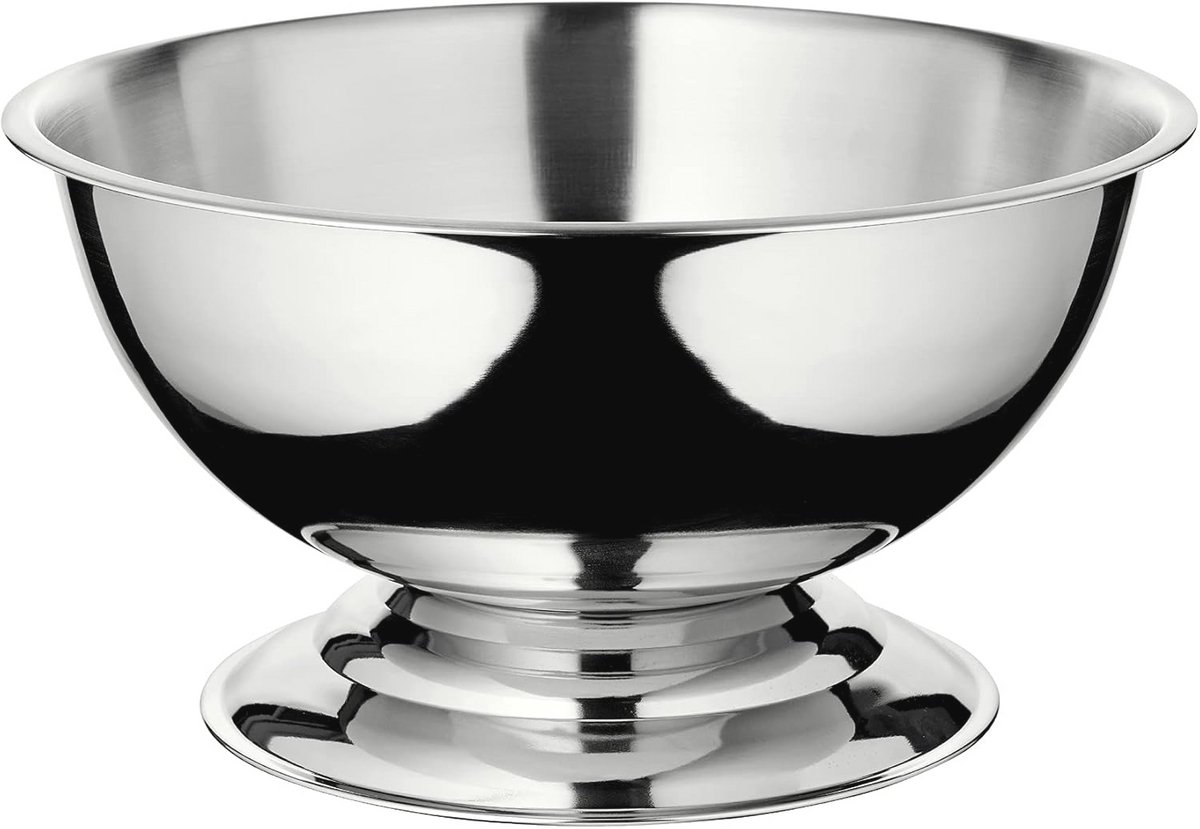 Set van 2 Champagnekoelers - Verchroomd RVS, Ø 40 cm, H 21 cm