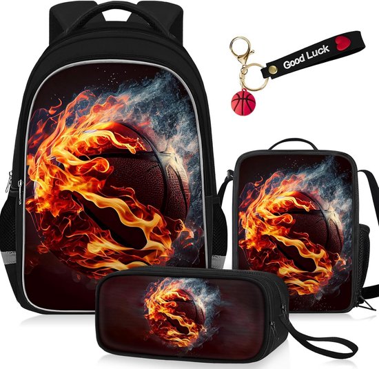 Tanou Schoolrugzak voor jongens, rugzak, tieners, 36 liter, casual dagrugzak, grote schooltas, waterdicht, zwart, heren, voor reizen, vrije tijd, zwart blauw