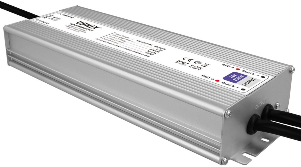 LED transformator 24V 10,42A Max. 250W IP67